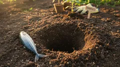 Varför gräva ner fisk? Erfarna trädgårdsmästares hemlighet